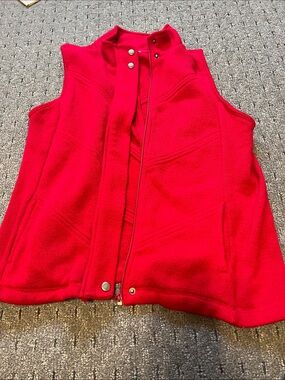 Bright Red Fleece Vest